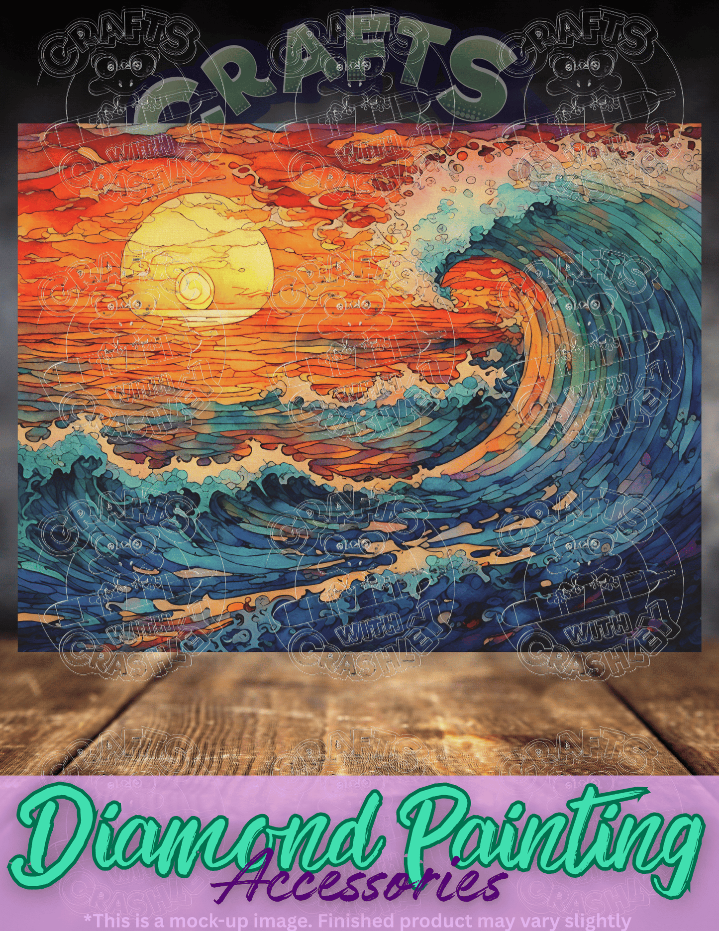 "Ocean Sunset" by ©Peggy Collins Premium Accessories for Diamond Painting
