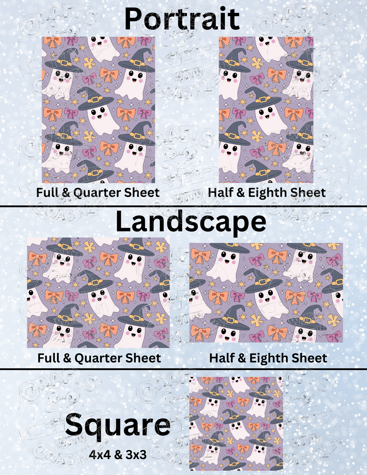 "Ghostly Fun" Premium Decorative Release Papers for Diamond Painting