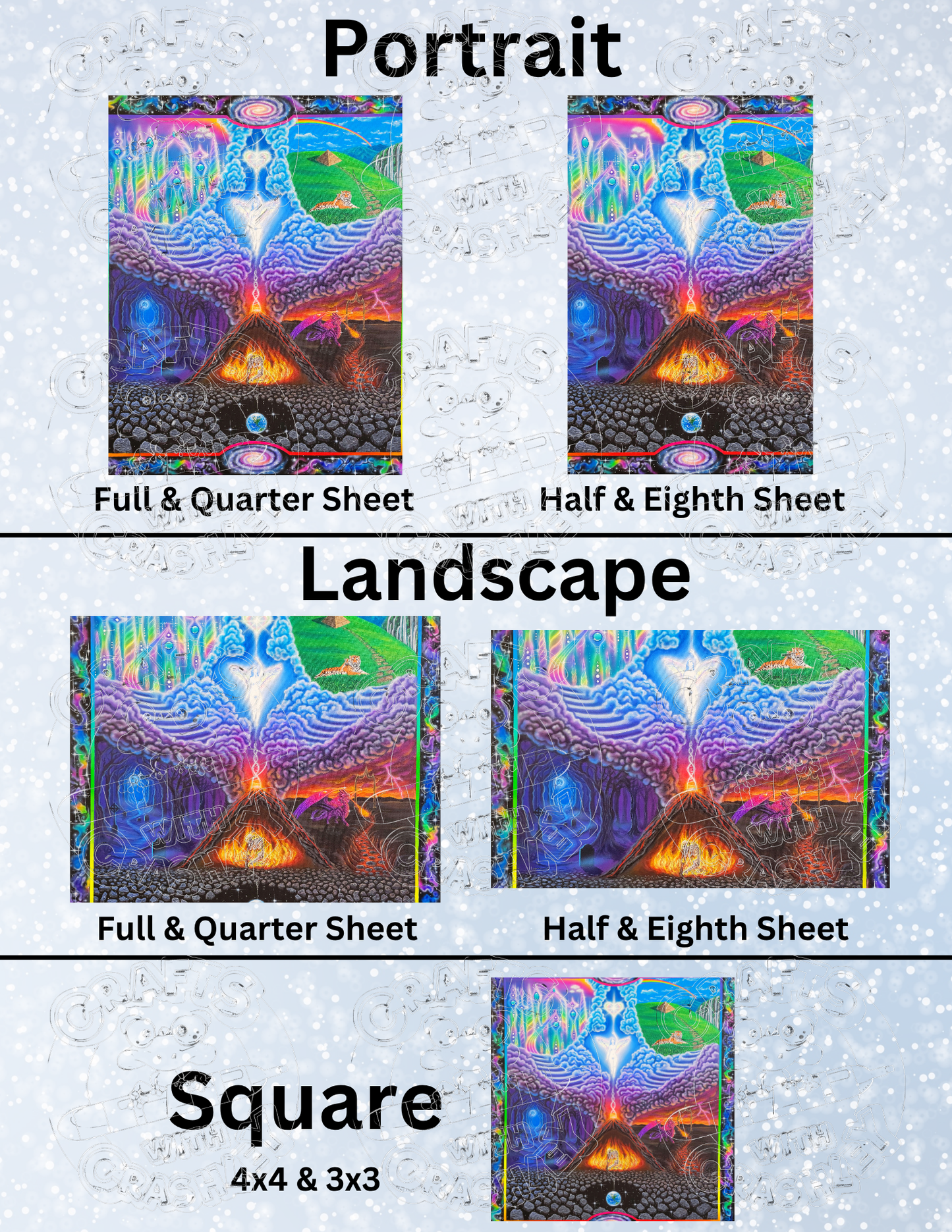 "Escaping the Illusion of Hell" by ©Becca Tindol Premium Decorative Release Papers for Diamond Painting