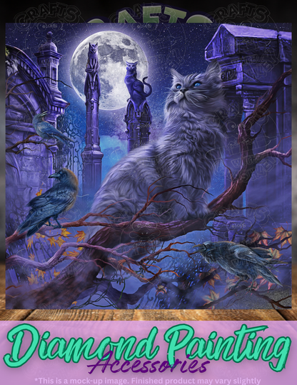 "Cemetery Cat" by ©Ciro Marchetti Premium Accessories for Diamond Painting