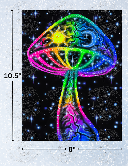 "Celestial Mushroom" by Becca Tindol Decorative Diamond Painting Release Papers
