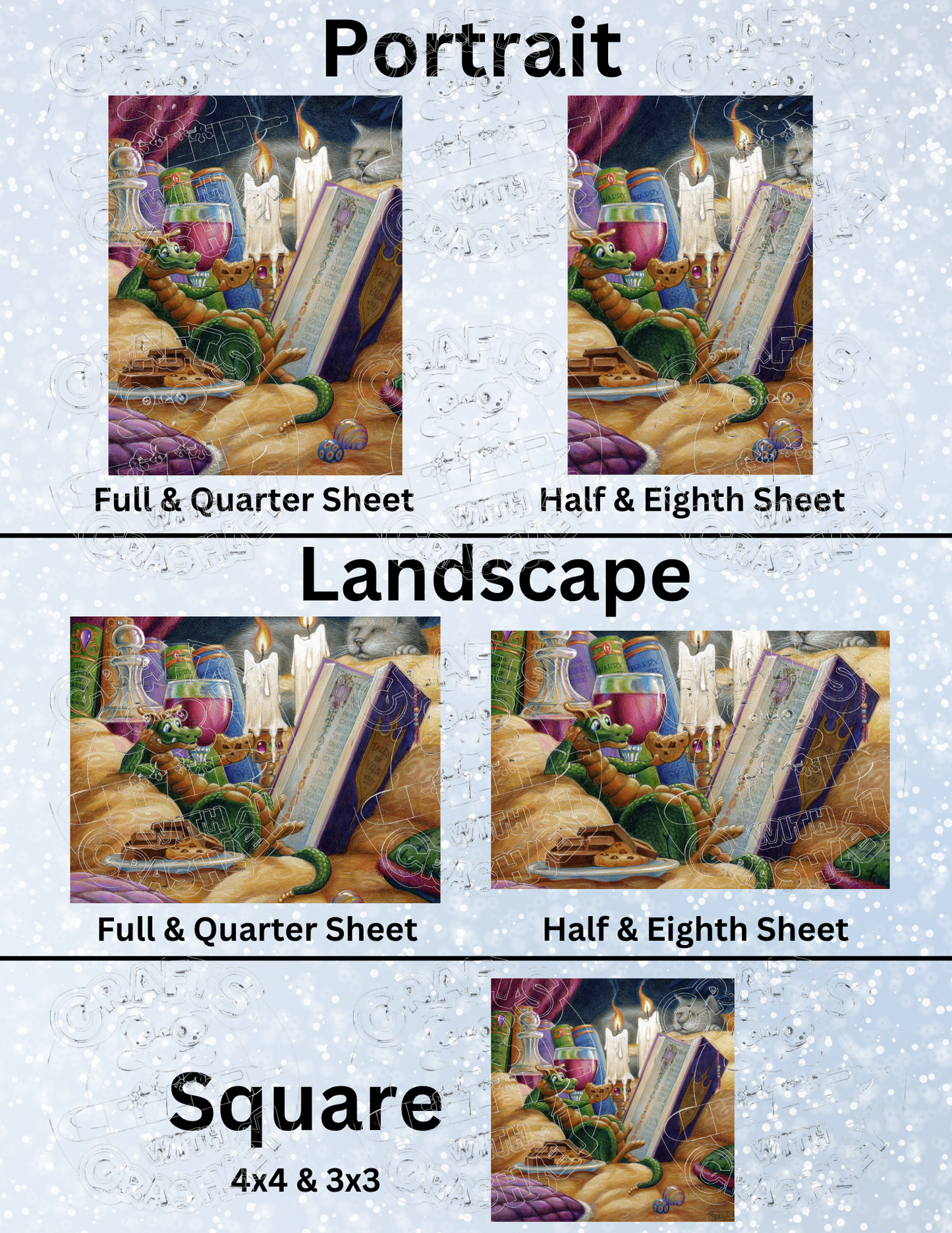 "Curl Up with a Good Book" by ©Randal Spangler Premium Decorative Release Papers for Diamond Painting