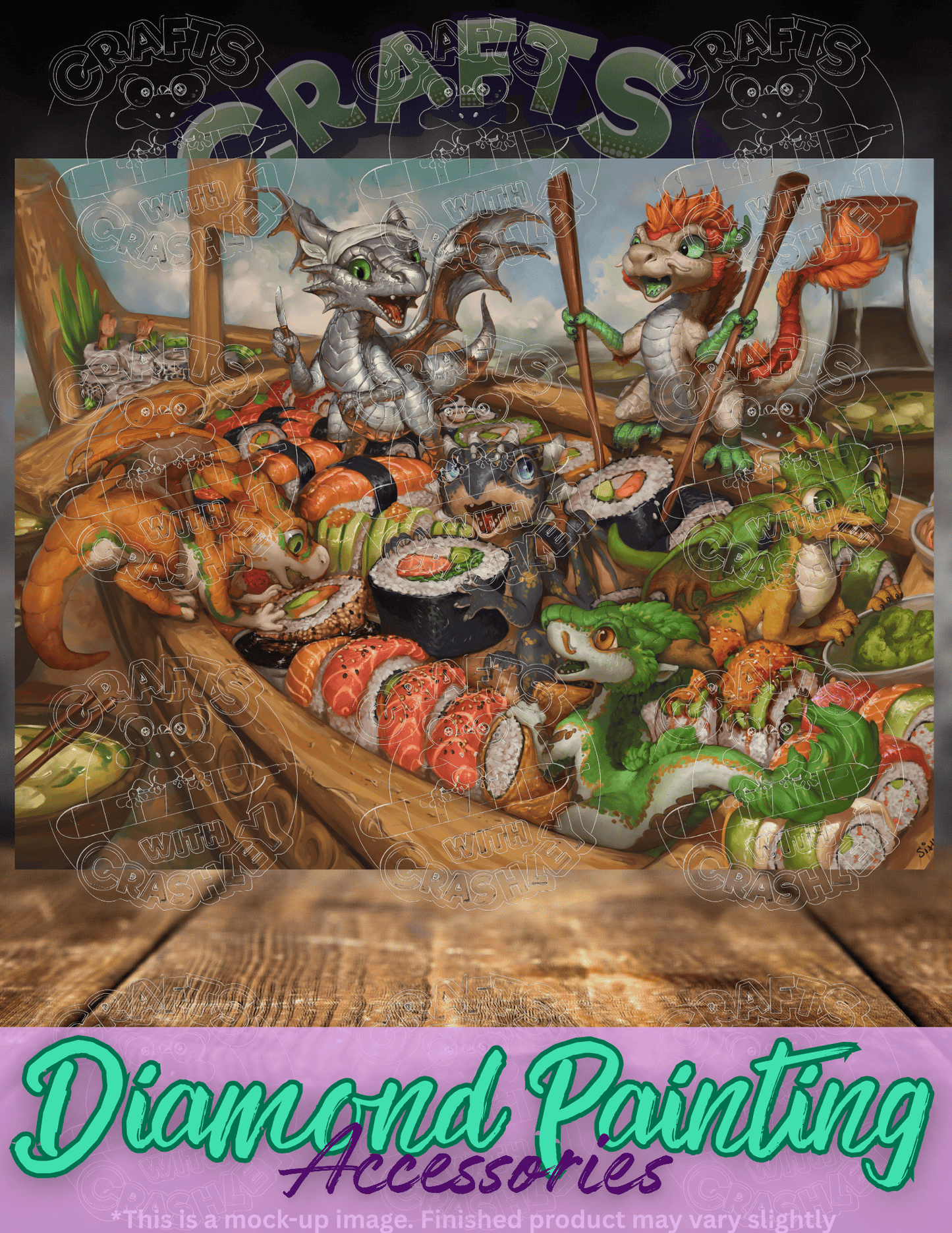 "The Sushi Rollers" by ©Christina "SixthLeafClover" Yen Premium Accessories for Diamond Painting