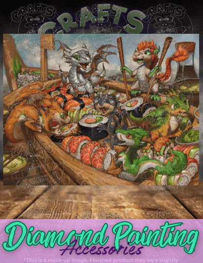 "The Sushi Rollers" by ©Christina "SixthLeafClover" Yen Premium Accessories for Diamond Painting