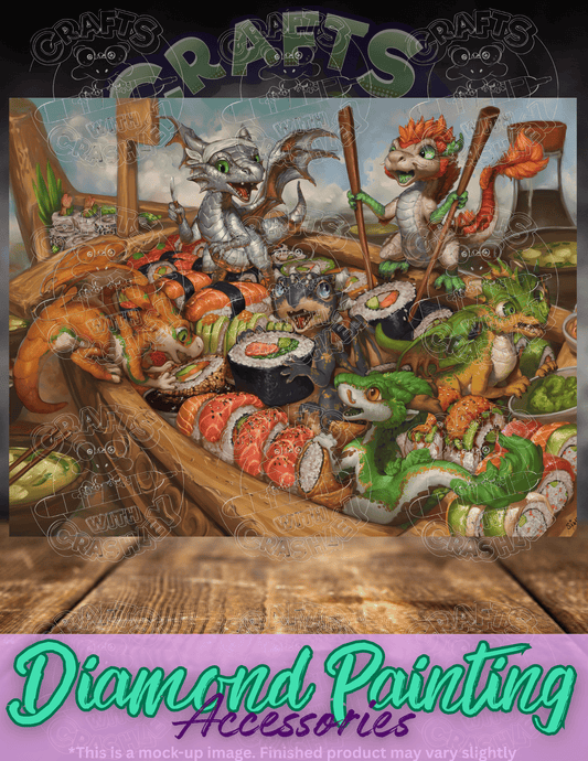 "The Sushi Rollers" by ©Christina "SixthLeafClover" Yen Premium Accessories for Diamond Painting