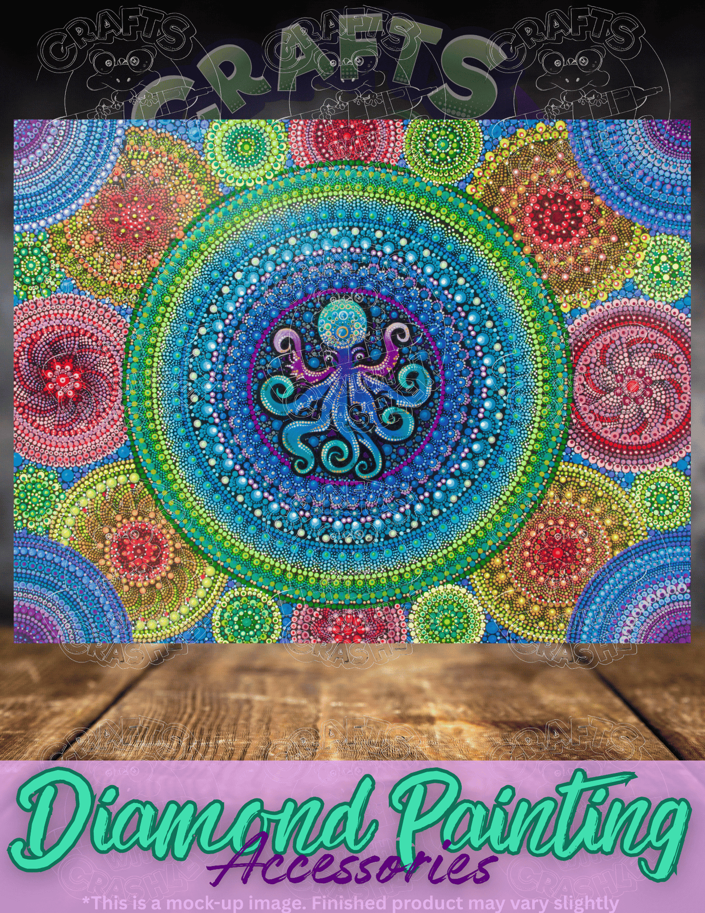 "Octopus" by ©Deborah Malcolm Premium Accessories for Diamond Painting