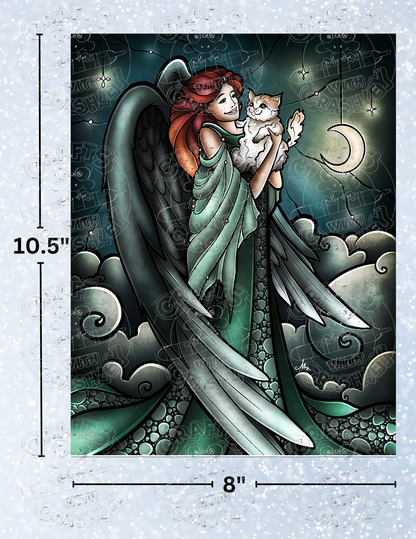 "All Cats DO Go to Heaven" by ©Mandie Manzano Decorative Diamond Painting Release Papers