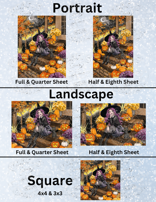 "Halloween Night" by ©Aria Illustration Premium Decorative Release Papers for Diamond Painting