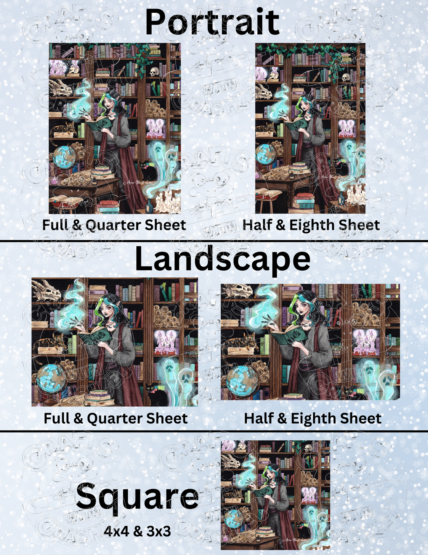 Product Bundle "Ancient Library" by ©Aria Illustration