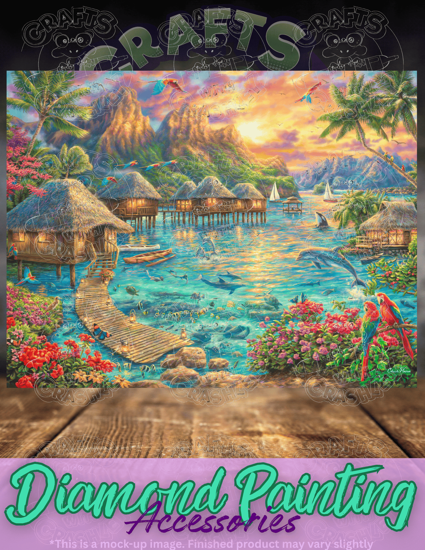 "Tropical Oasis" by ©Chuck Pinson Premium Accessories for Diamond Painting