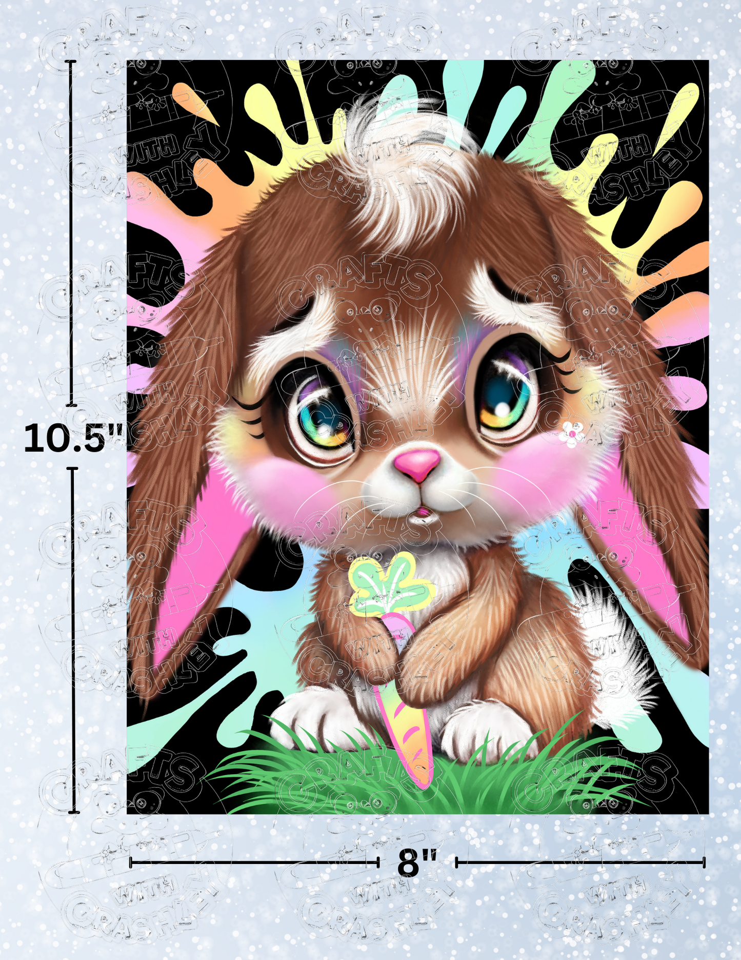 "Lil Bunny" by ©Sheena Pike Decorative Diamond Painting Release Papers
