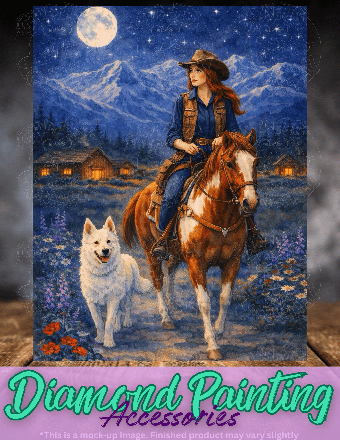 "Montana Moonlight" by ©RedNiN Gallery Premium Accessories for Diamond Painting