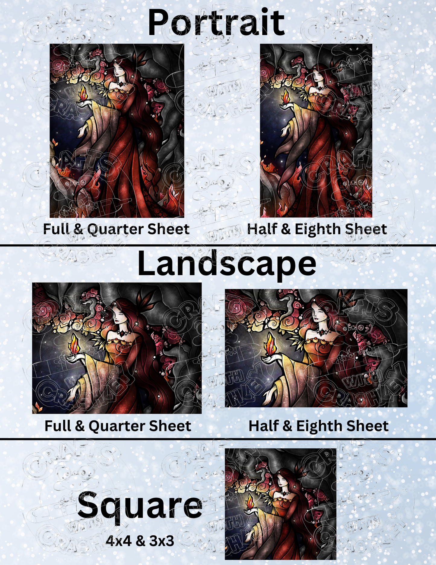 "Once Upon a Dark Night" by ©Mandie Manzano Premium Decorative Release Papers for Diamond Painting