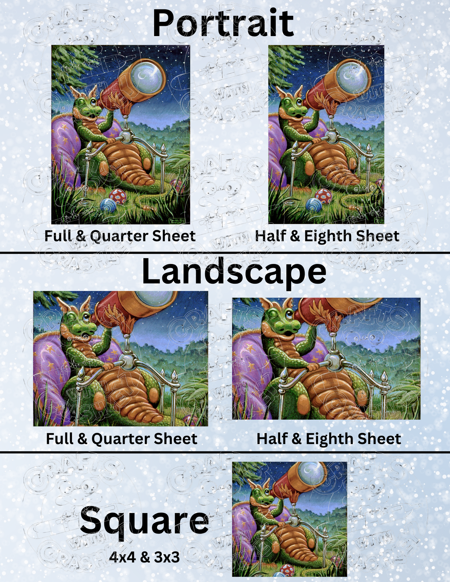 "Stargazing" by ©Randal Spangler Premium Decorative Release Papers for Diamond Painting