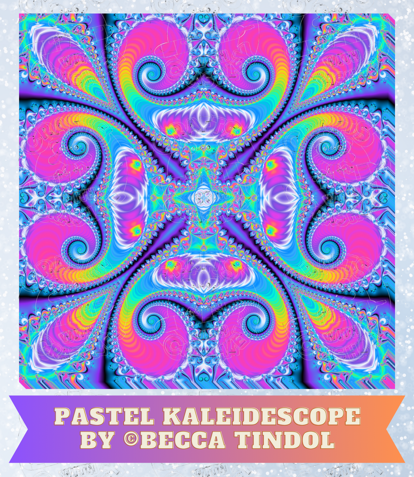 "Pastel Kaleidoscope" by ©Becca Tindol Premium Decorative Release Papers for Diamond Painting