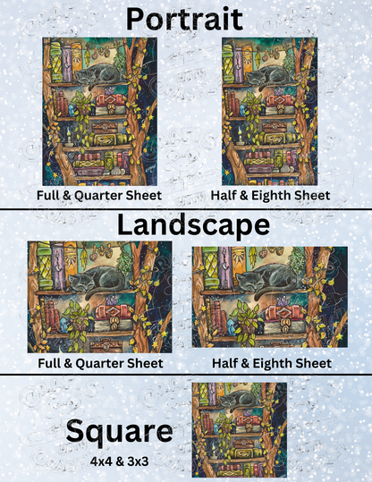 "Books N' Things" by ©Kat Fedora Premium Decorative Release Papers for Diamond Painting