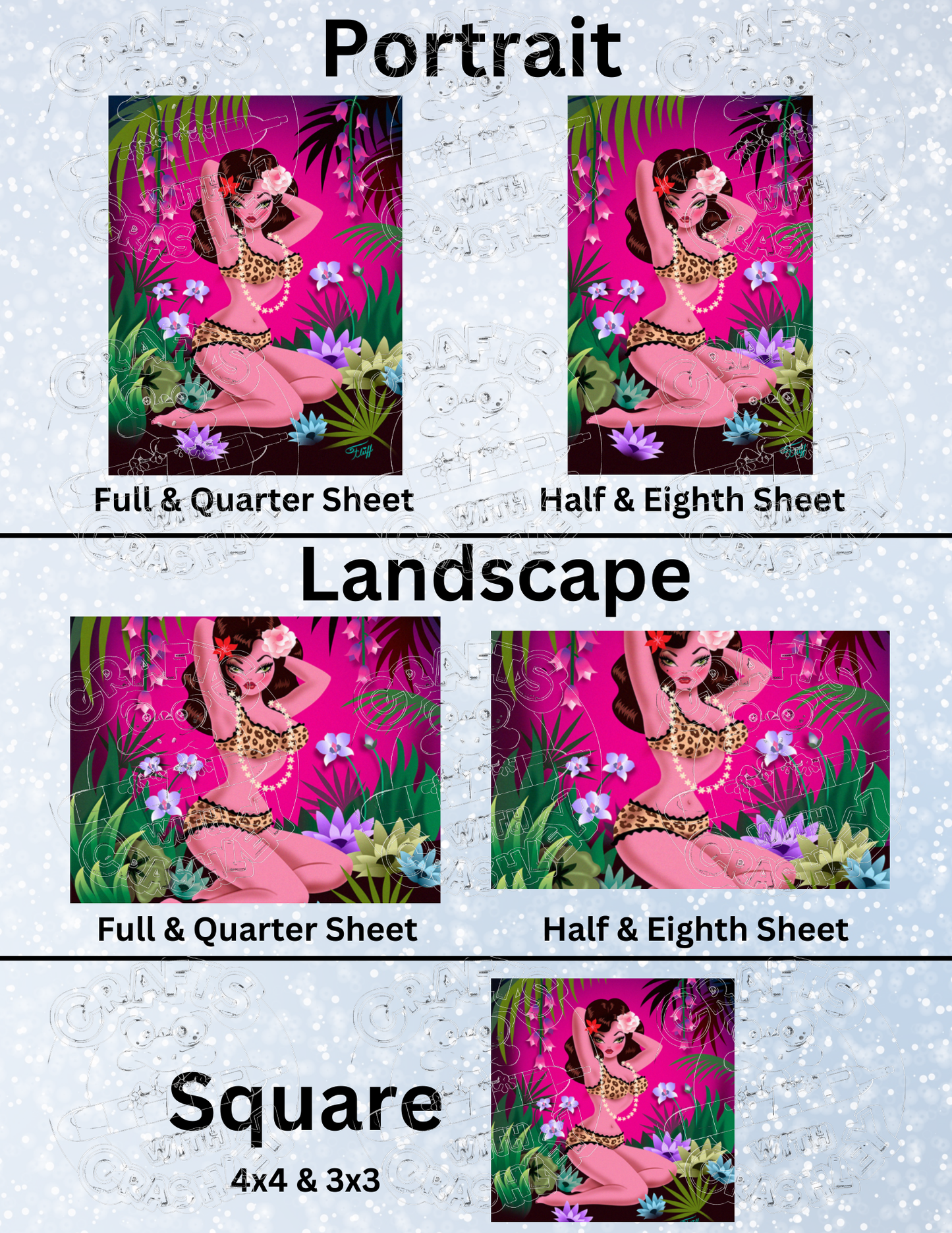 "Jungle Flower" by ©Miss Fluff Premium Decorative Release Papers for Diamond Painting