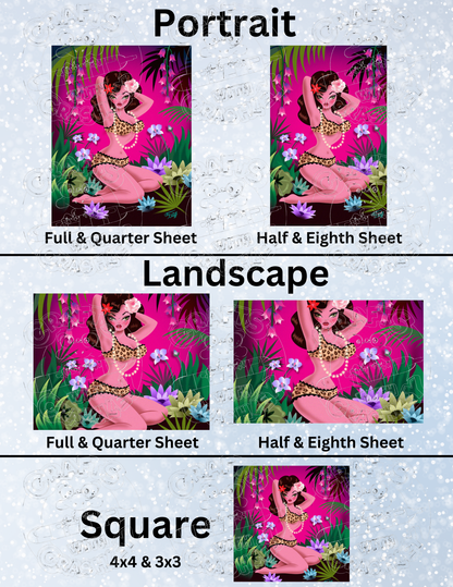 "Jungle Flower" by ©Miss Fluff Premium Decorative Release Papers for Diamond Painting