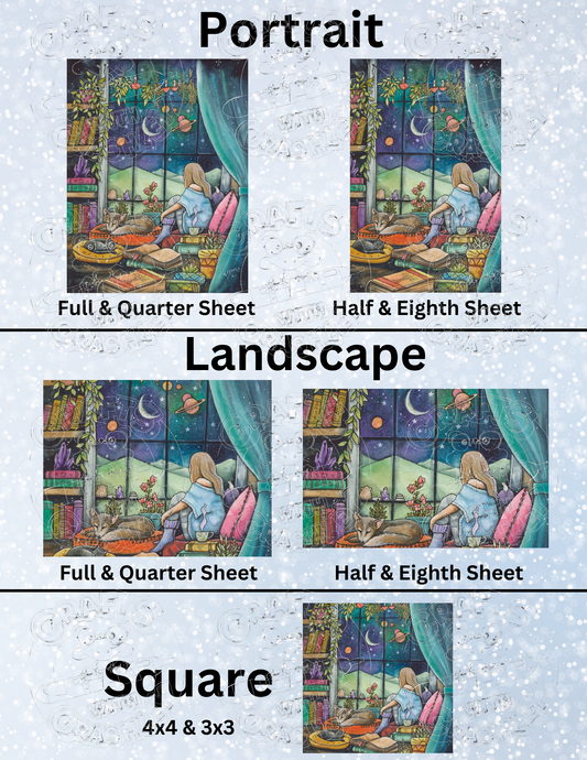 "Nightfall" by ©Kat Fedora Premium Decorative Release Papers for Diamond Painting