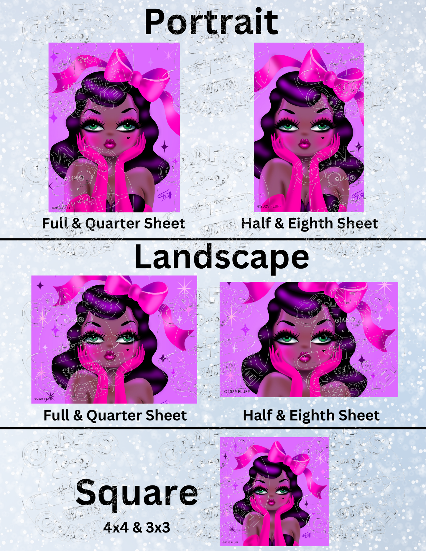 Product Bundle "Glamour Doll on Violet" by ©Miss Fluff