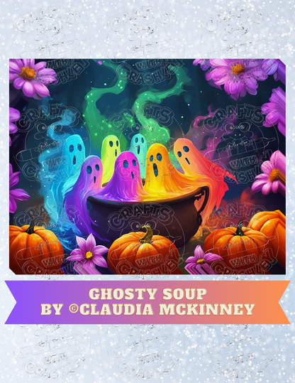 "Ghosty Soup" by ©Claudia McKinney Premium Decorative Release Papers for Diamond Painting