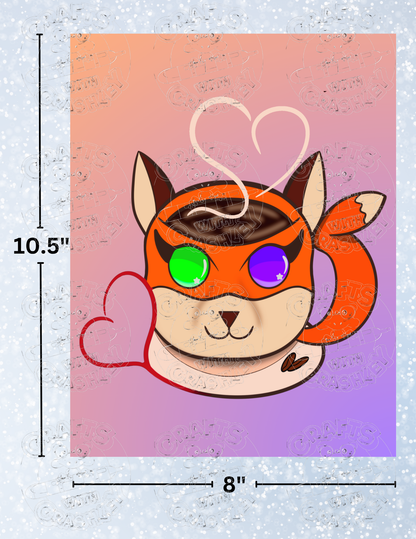 "Roxi Coffee" by Mrs Coffee Decorative Diamond Painting Release Papers