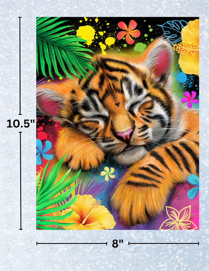 "Color Dream Tiger" by ©Sheena Pike Decorative Diamond Painting Release Papers