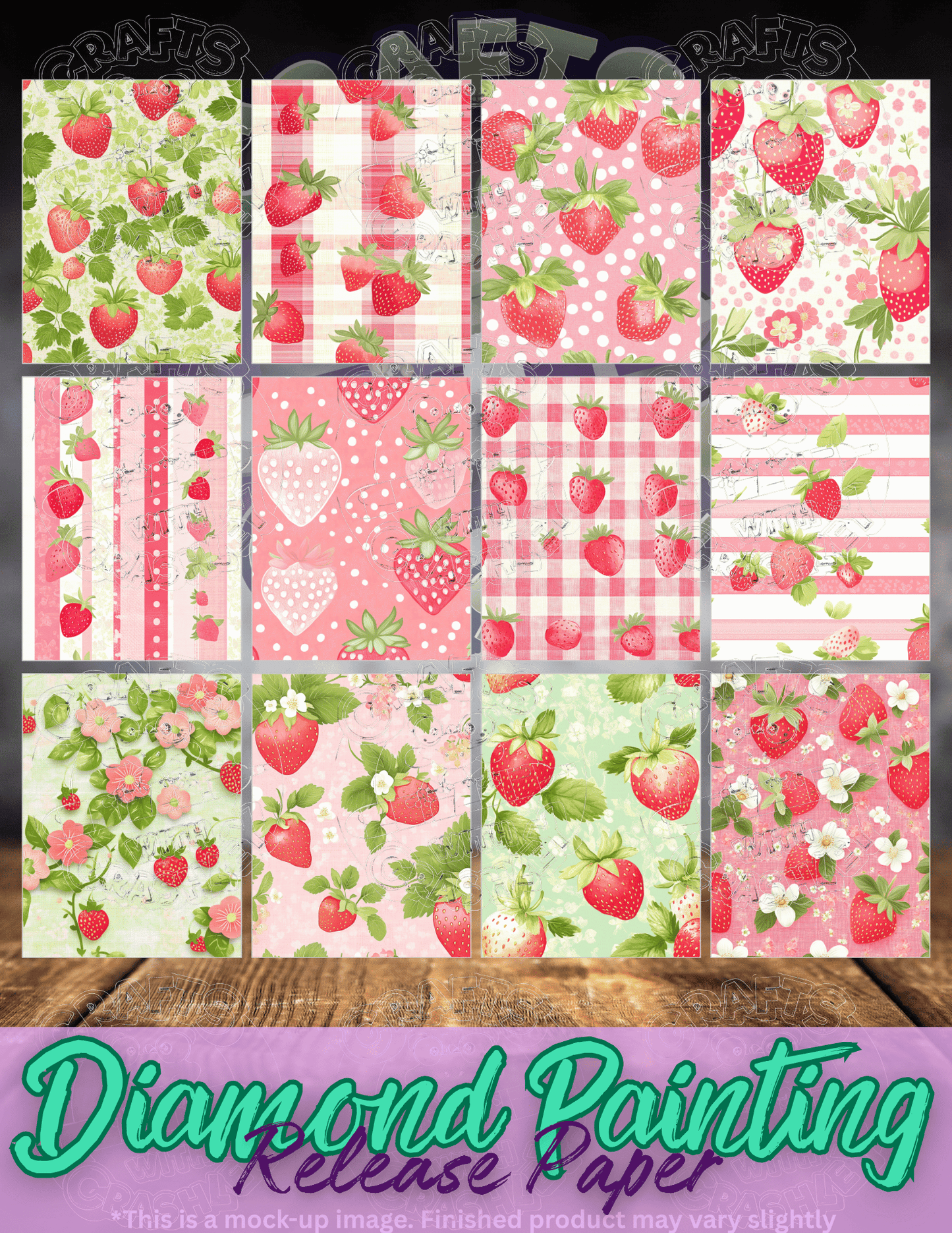 Strawberry Summer Combo Pack Premium Release Paper for Diamond Painting