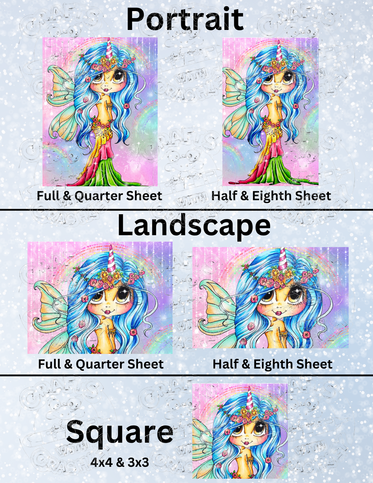 Product Bundle "Unicorn Rainbows Bestie" by ©Sherri Baldy