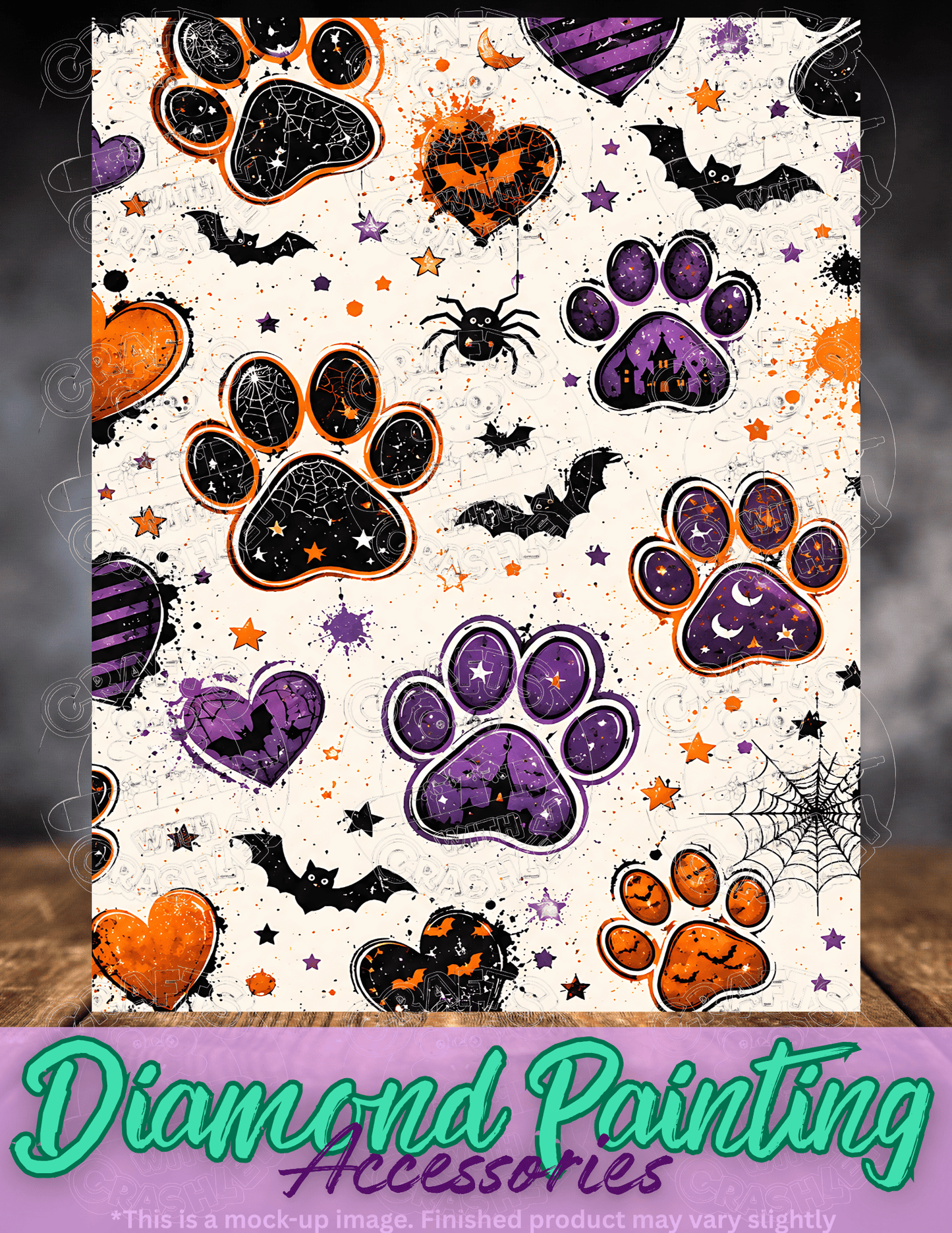 "Spooky Paw Prints" Premium Accessories for Diamond Painting