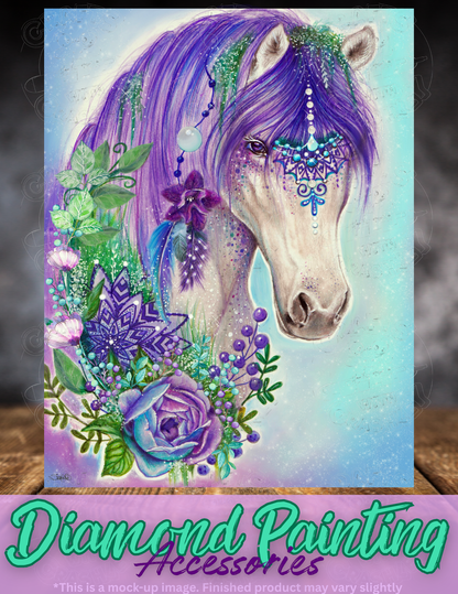 "Gypsy Violet Horse" by ©Sheena Pike Premium Accessories for Diamond Painting