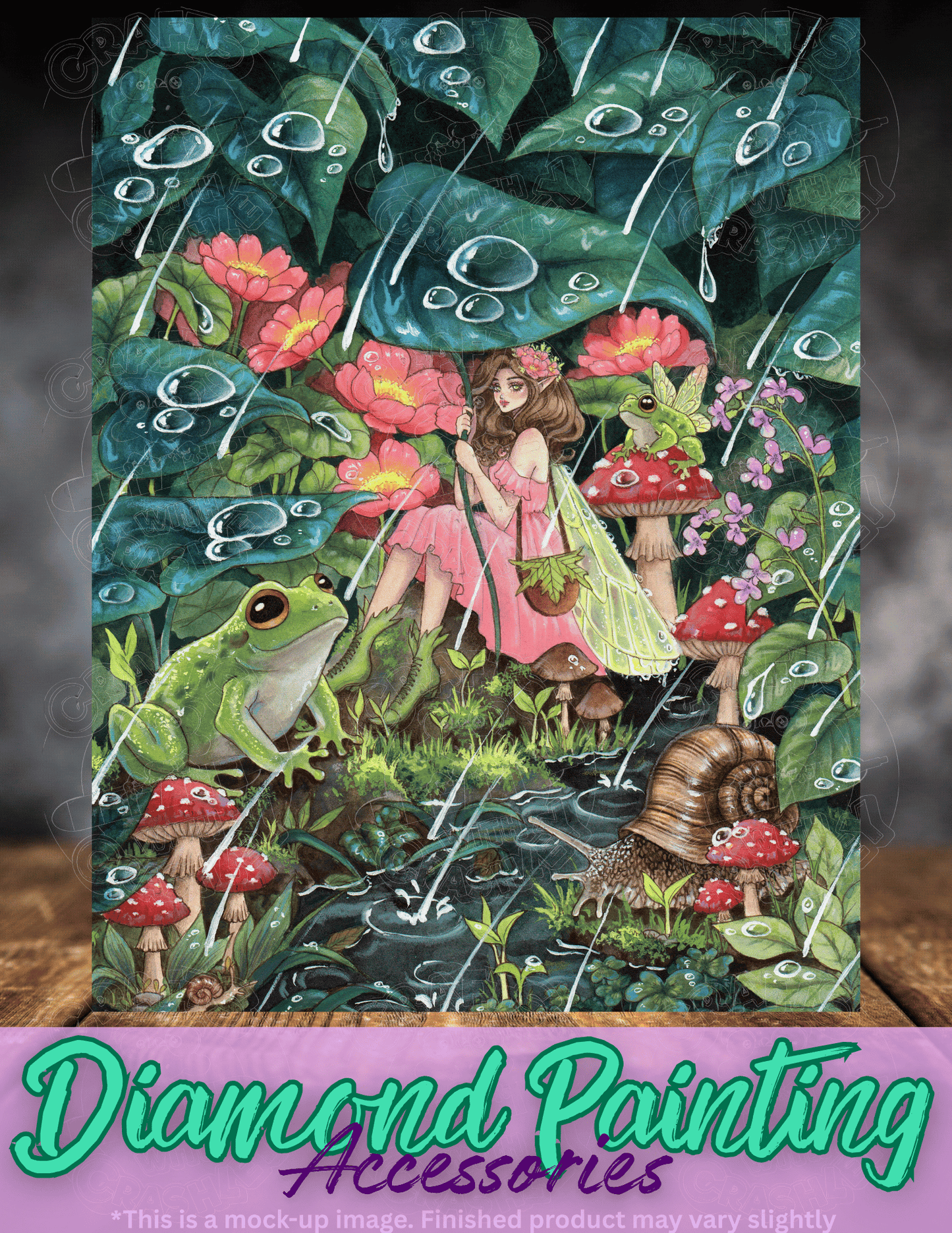 "Spring Rain" by ©Aria Illustration Premium Accessories for Diamond Painting