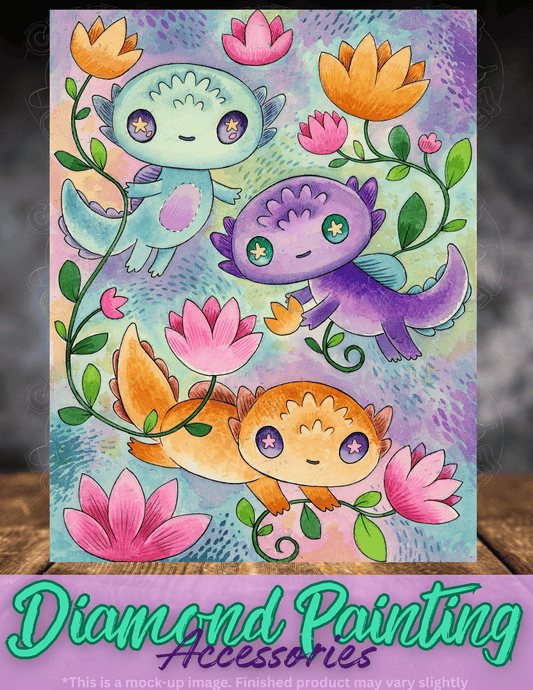 "Playful Axolotls" by ©Jeremiah Ketner Premium Accessories for Diamond Painting