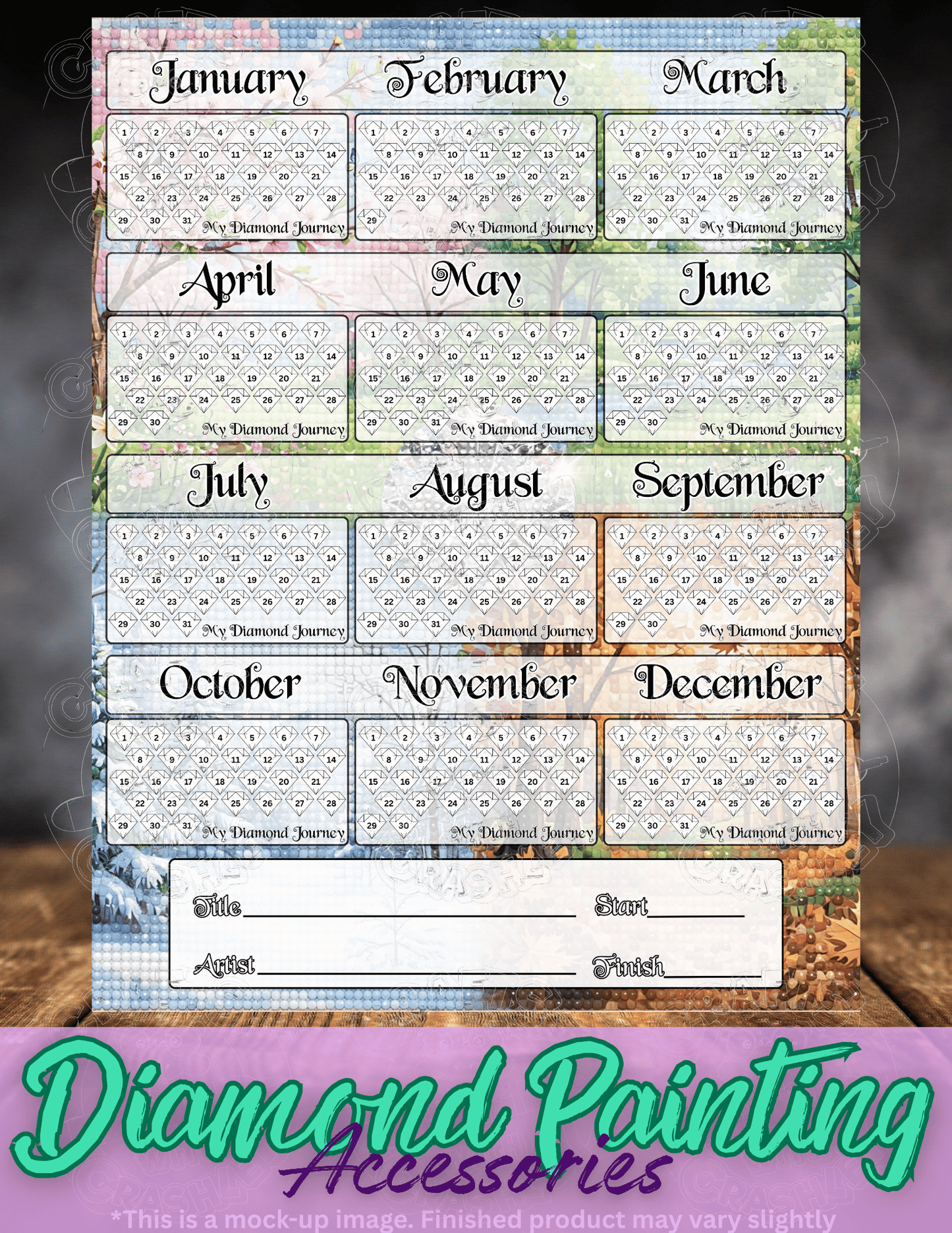 "My Diamond Painting Annual Tracker" Premium Accessories for Diamond Painting
