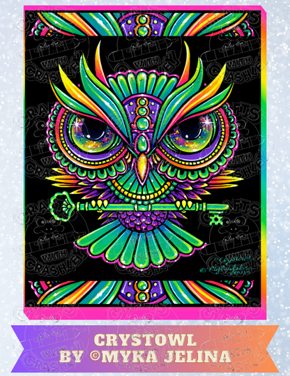 "Crystowl" by ©Myka Jelina Premium Decorative Release Papers for Diamond Painting