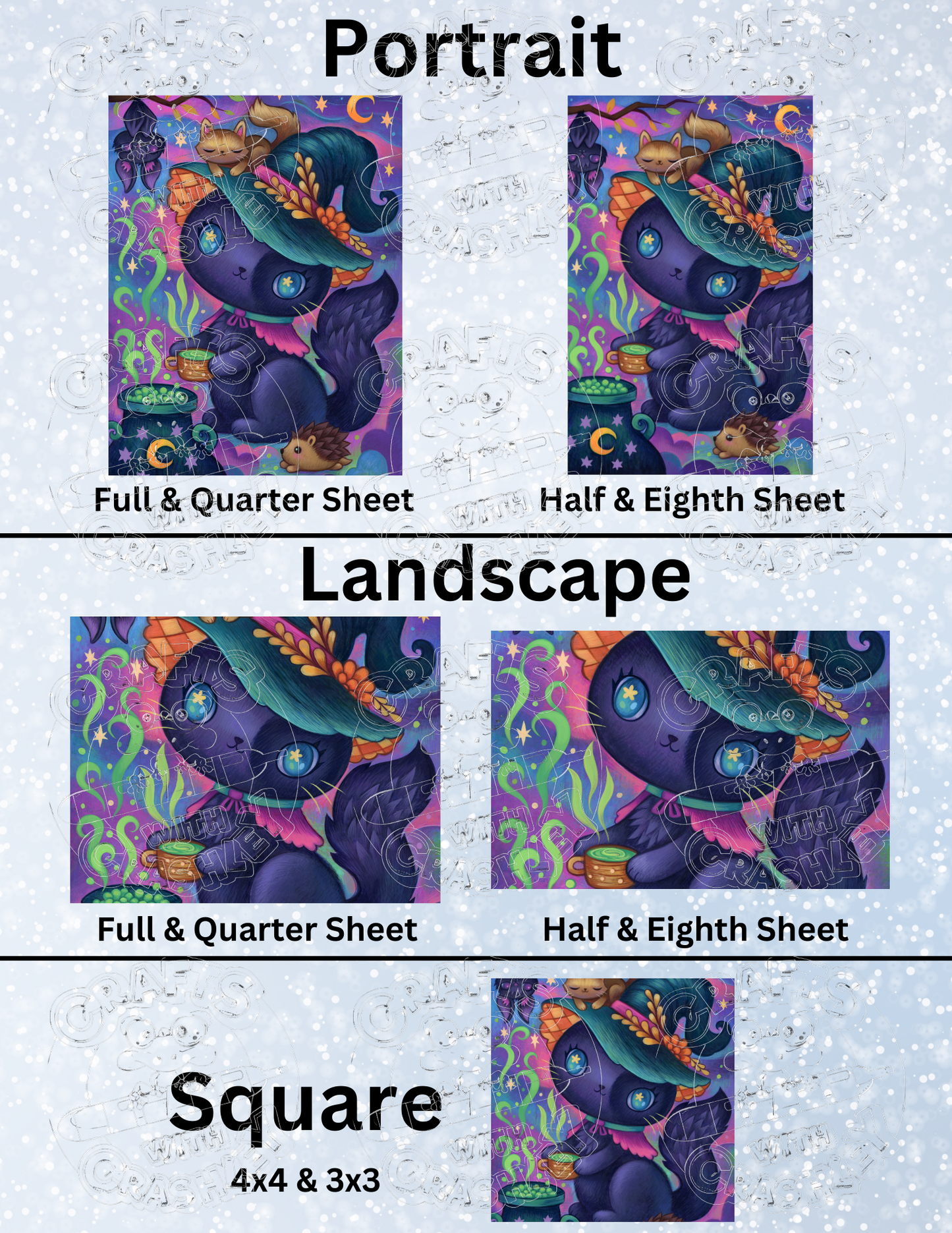 "The Witchy Kitty Brew" by ©Jeremiah Ketner Premium Decorative Release Papers for Diamond Painting