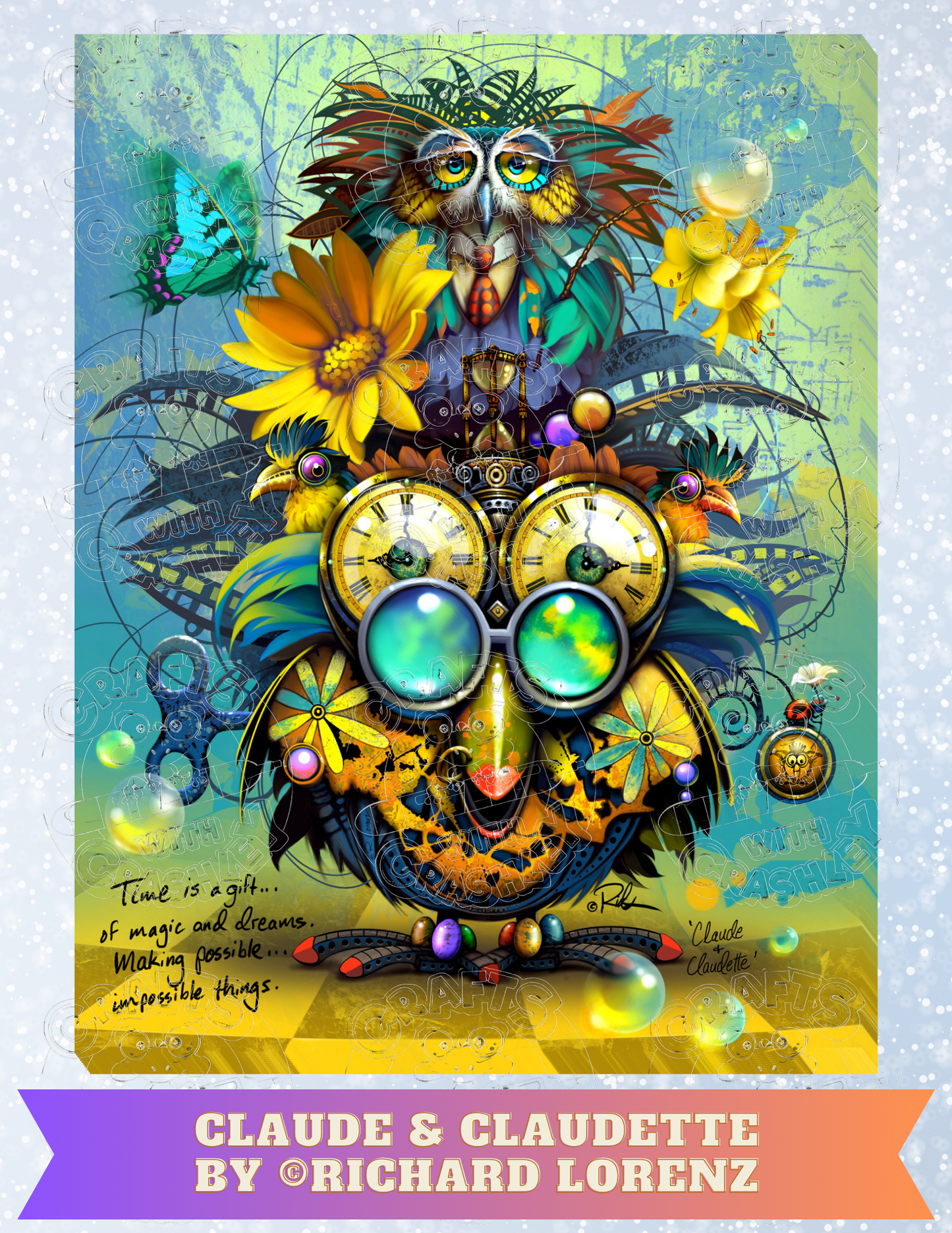 "Claude & Claudette" by ©Richard Lorenz Premium Decorative Release Papers for Diamond Painting