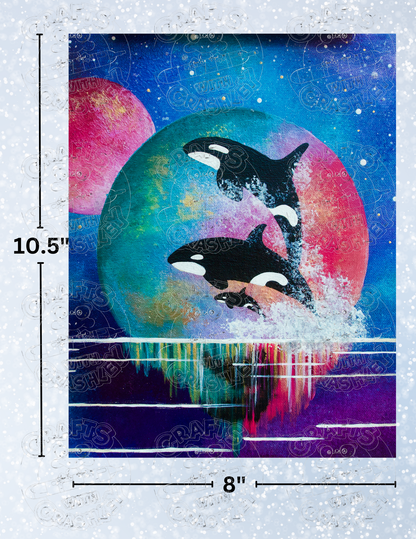 "An Evening Swim" by ©Deborah Malcolm Decorative Diamond Painting Release Papers