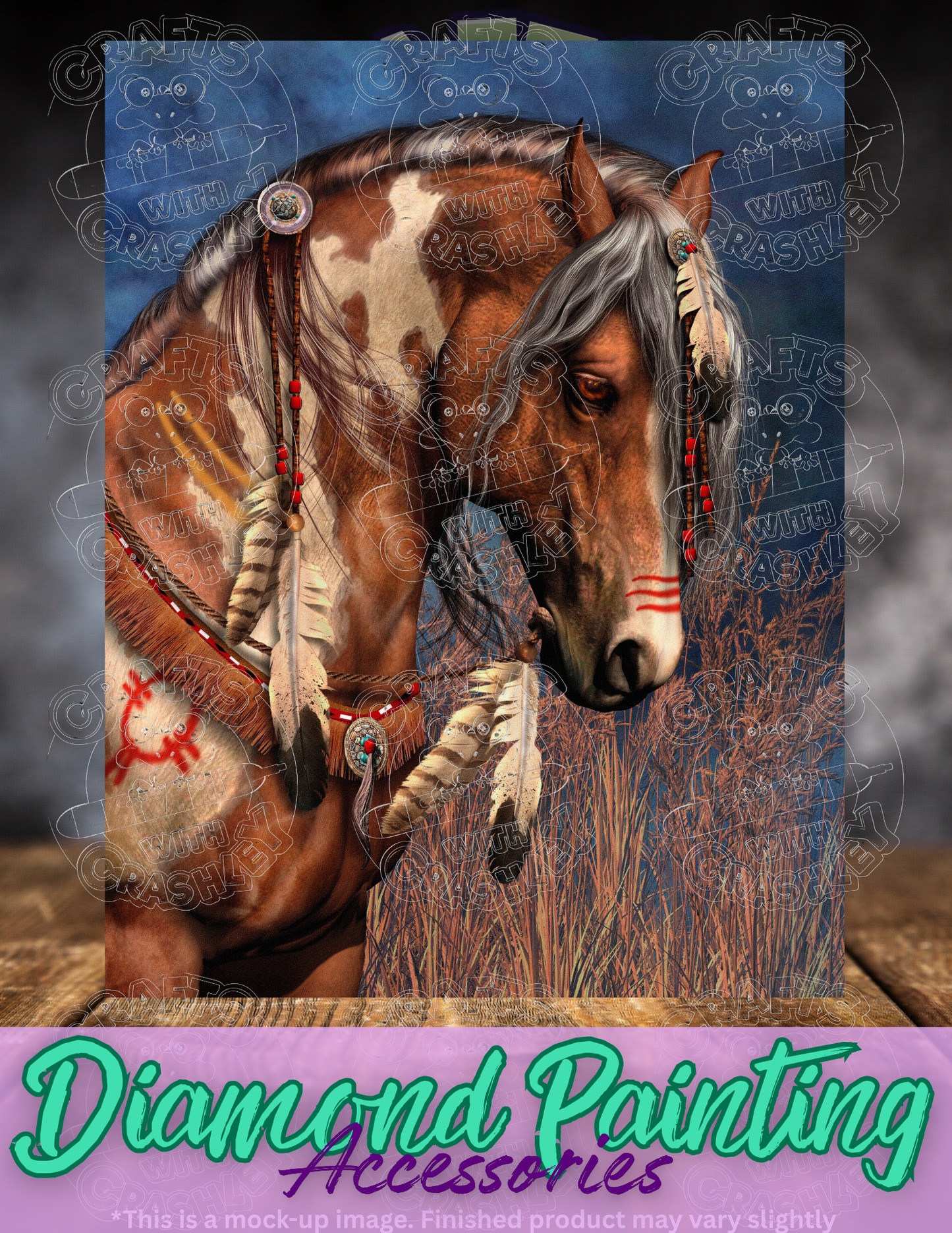 "War Pony" by ©Laurie Prindle Premium Accessories for Diamond Painting
