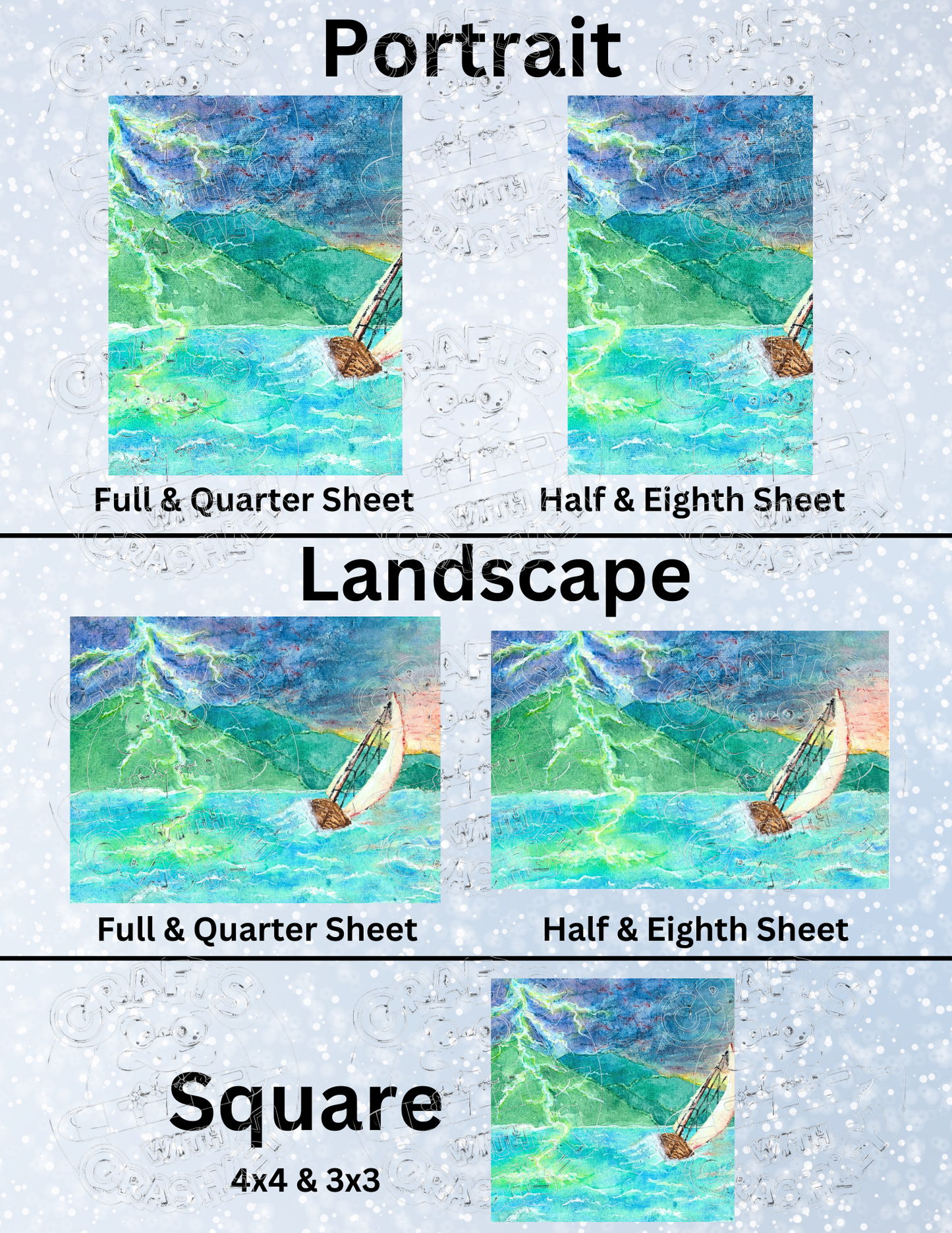 "Storm Tossed" by ©Courtney Lyons Premium Decorative Release Papers for Diamond Painting