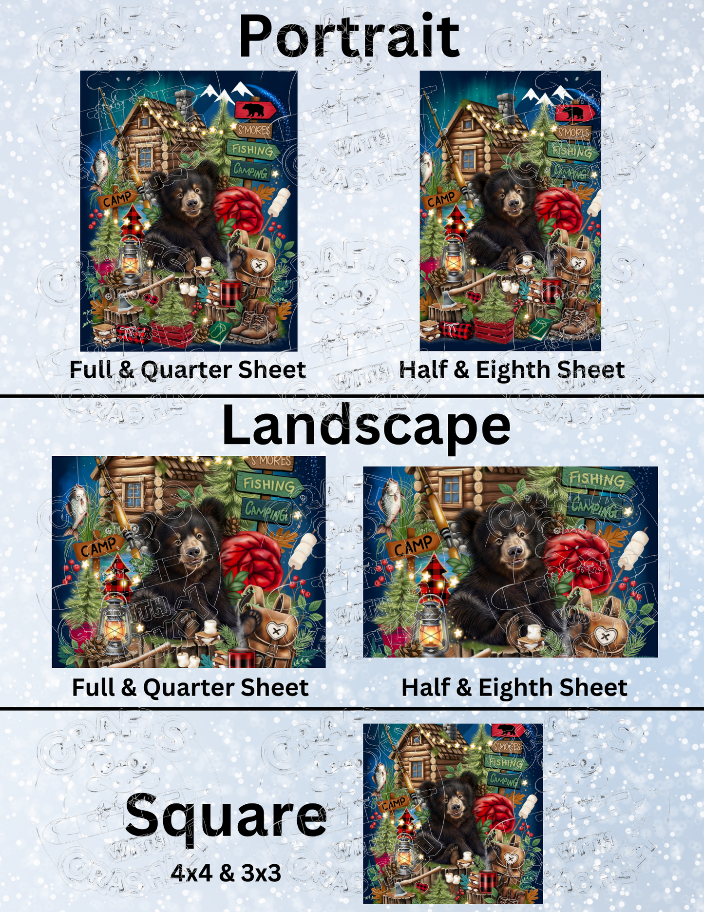 "Camping Companion" by ©Sheena Pike Premium Decorative Release Papers for Diamond Painting