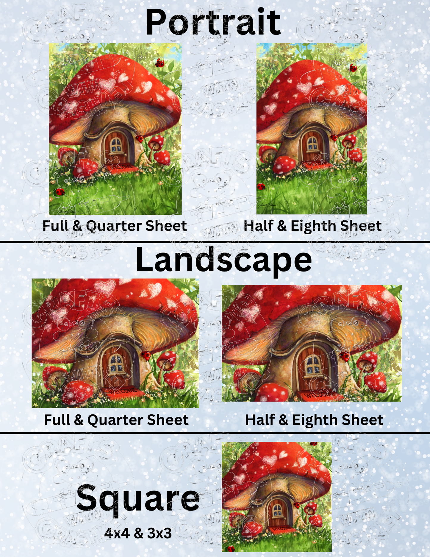 Product Bundle "Mushroom House" by ©Janet Stever