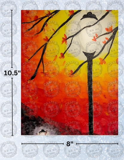 "Twilight Street Light" By Ginny Kollmeier Decorative Diamond Painting Release Papers