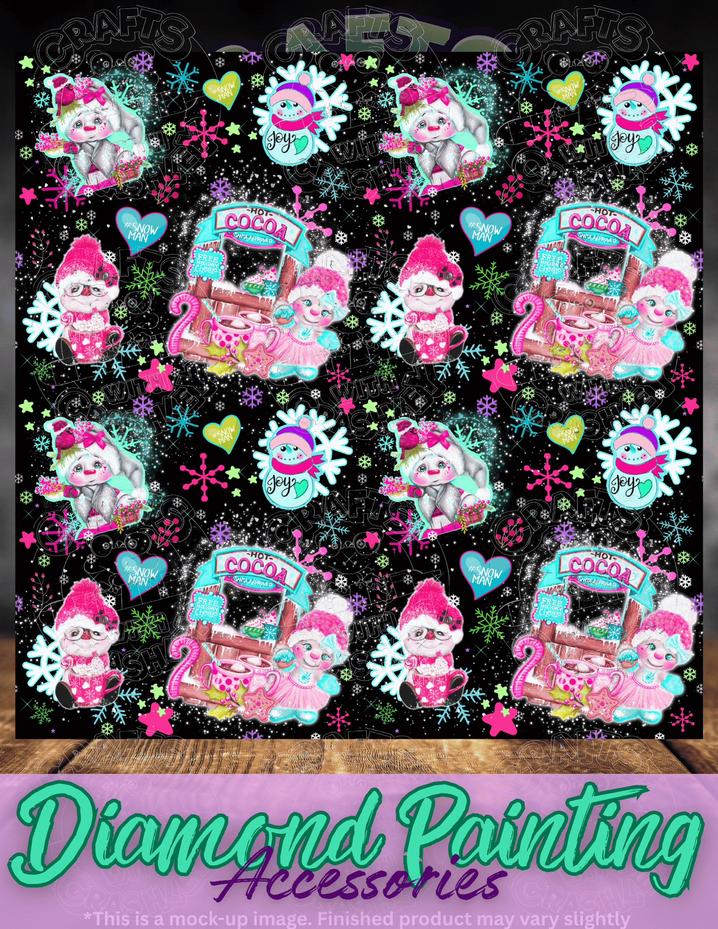 "Colorful Snowman Pattern" by ©Sheena Pike Premium Accessories for Diamond Painting