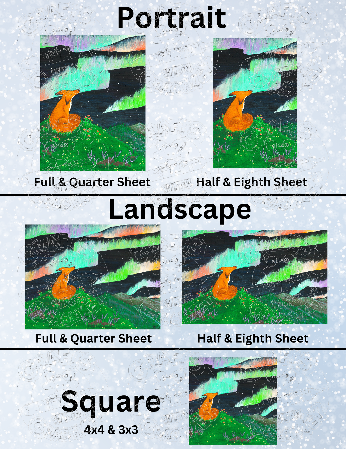 "Foxy Neon Night" by ©Courtney Lyons Premium Decorative Release Papers for Diamond Painting