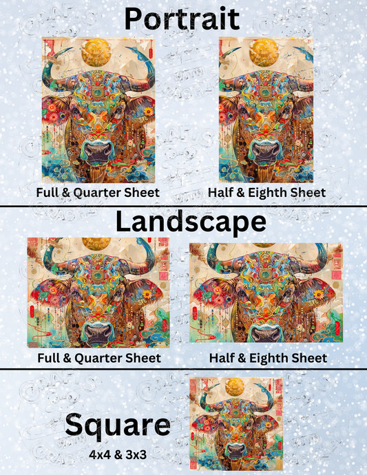 "Feeling Bullish" by ©Claudia McKinney Premium Decorative Release Papers for Diamond Painting