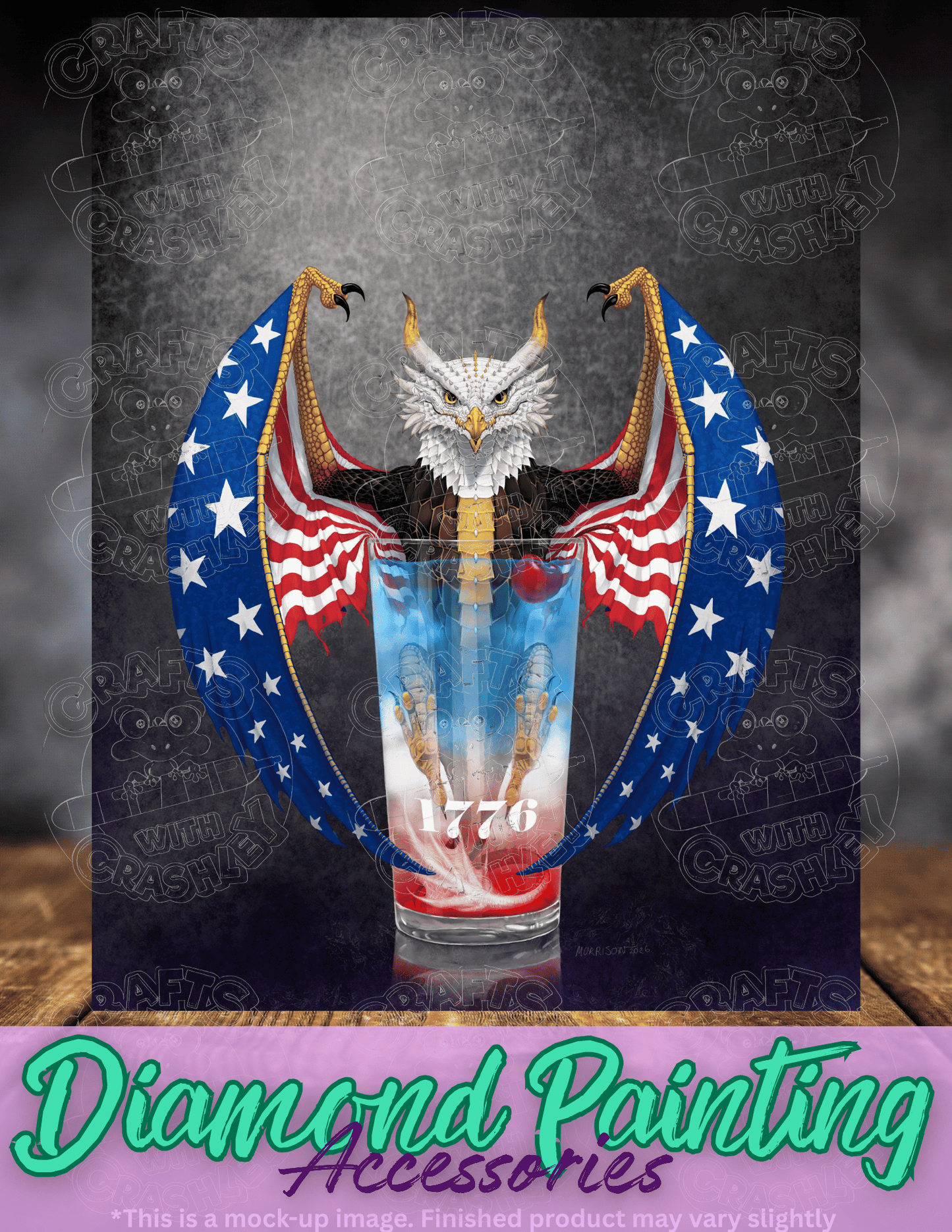 "Red, White, & Blue Cocktail" by ©Stanley Morrison Premium Accessories for Diamond Painting