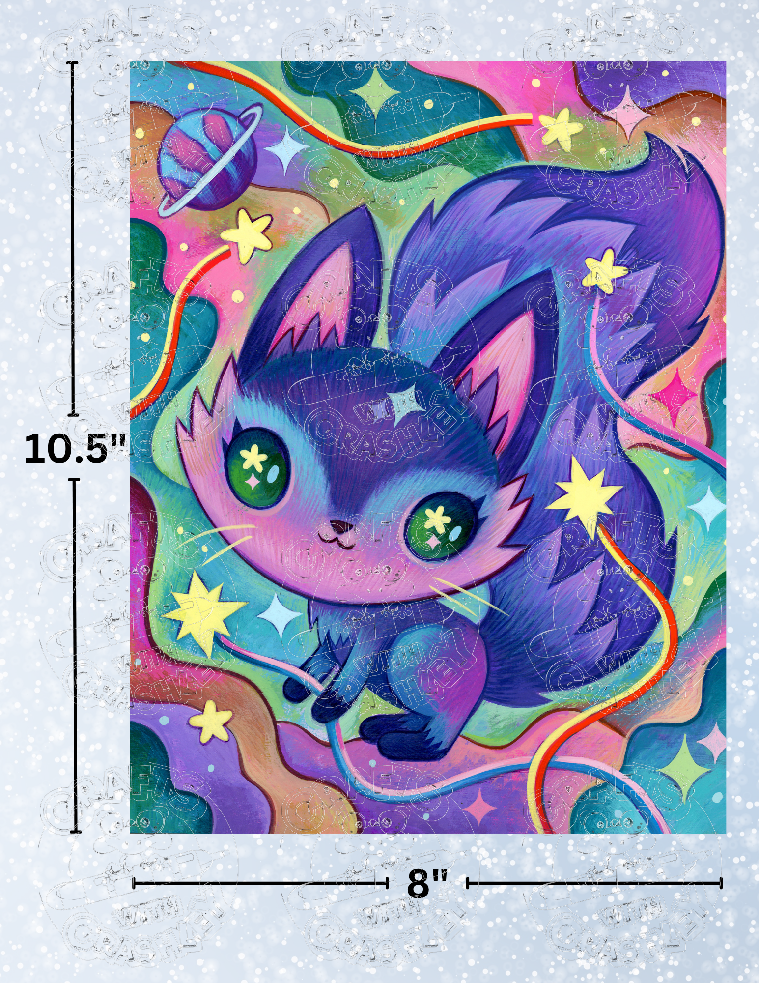 "Cosmic Fox" by ©Jeremiah Ketner Decorative Diamond Painting Release Papers