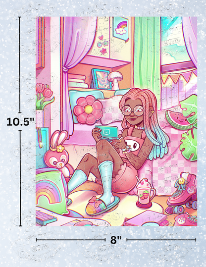 "Rainbow's Bedroom" by ©Mrs Butter D Decorative Diamond Painting Release Papers