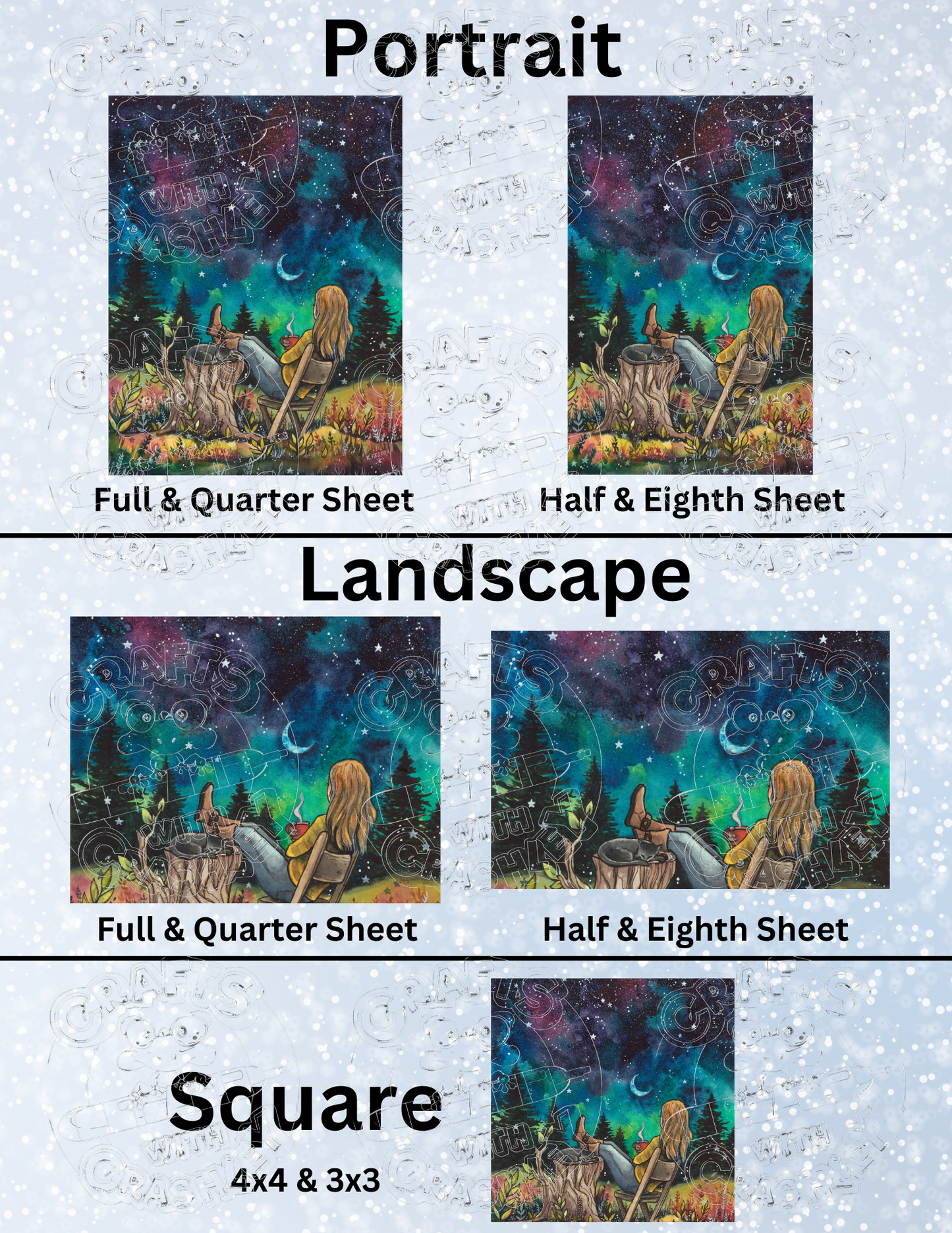 "With the Stars" by ©Kat Fedora Premium Decorative Release Papers for Diamond Painting